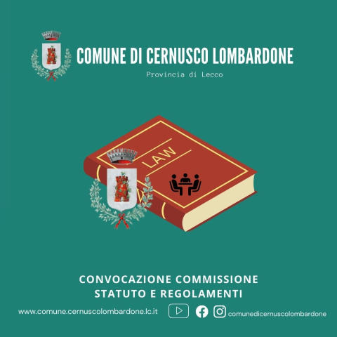 Convocazione Commissione Statuto e Regolamenti