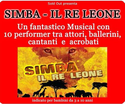 Domenica 8 Aprile 2018 - SIMBA - IL RE LEONE